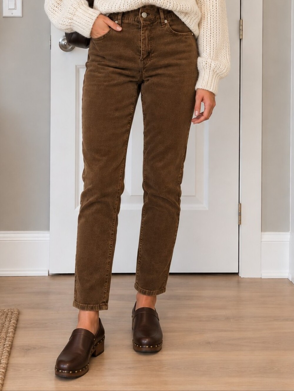 Banana Republic Brown Corduroy Skinny Pants 28 Dark Academia Whimsigoth Indie